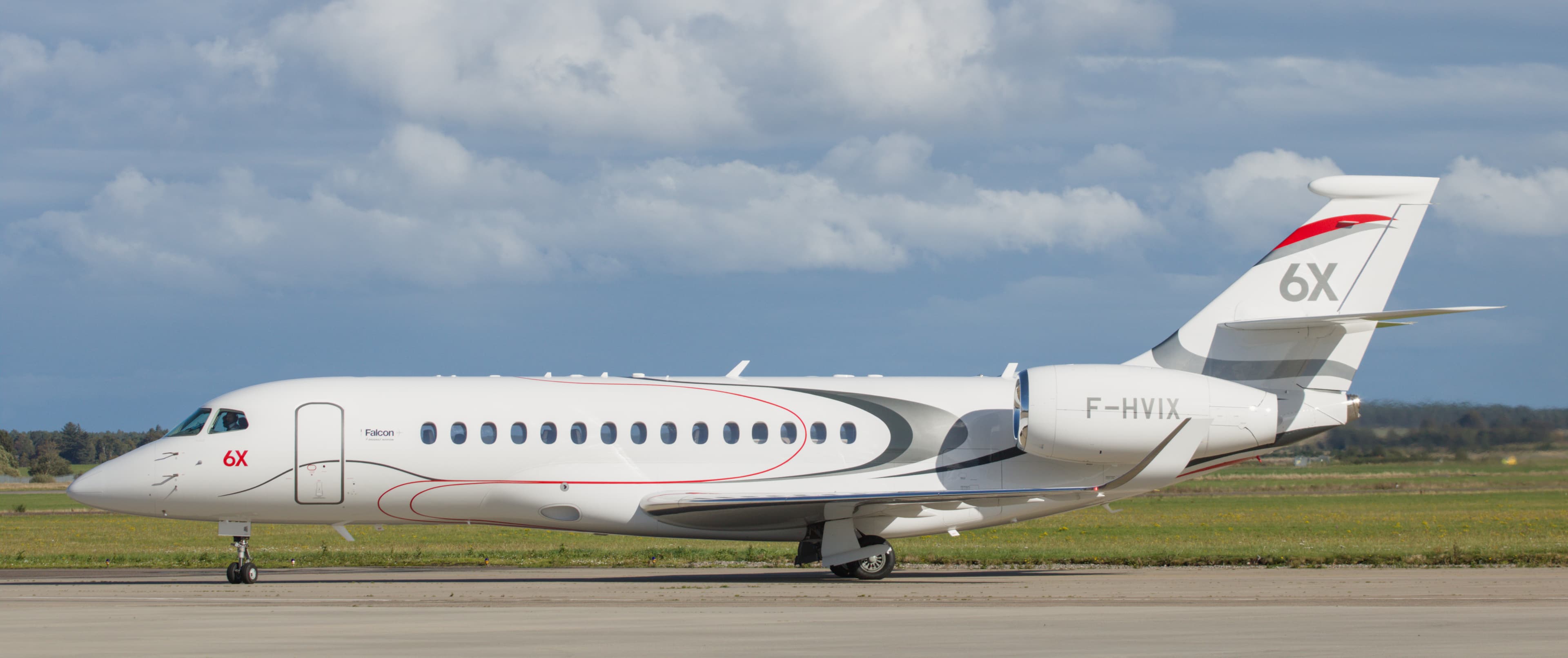 Dassault Falcon 6X photographed at Inverness Airport