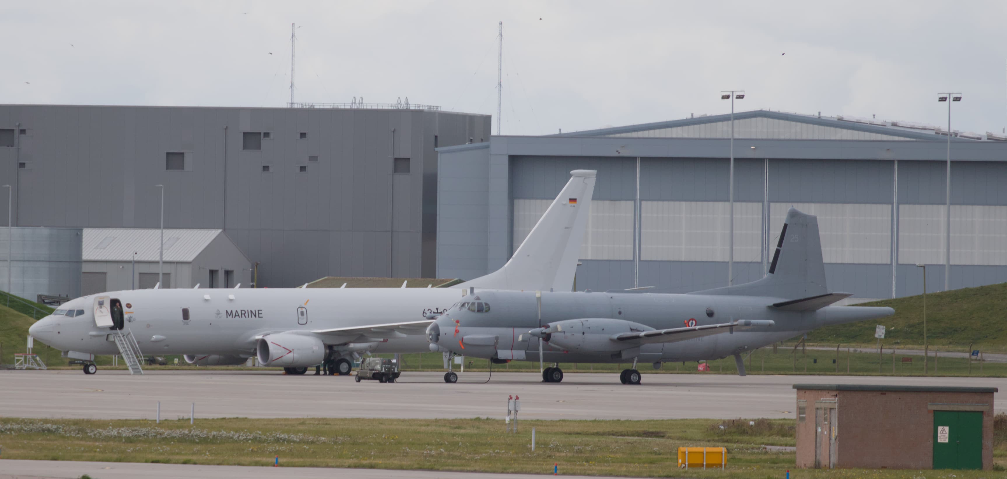 German P-8 Poseidon and French Atlantique 2 maritime patrol aircraft at RAF Lossiemouth